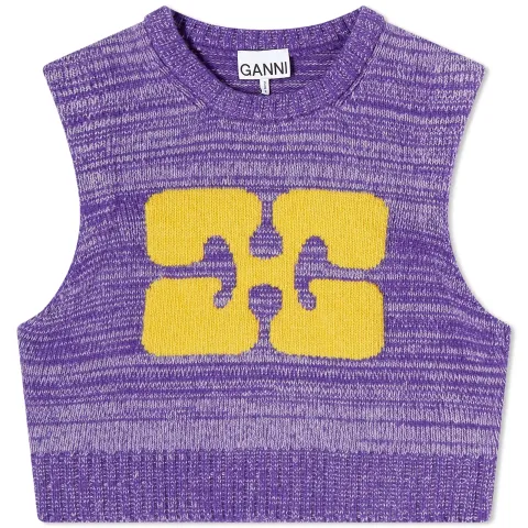 Graphic Crop Vest