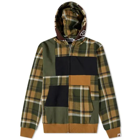 Bape Check 2nd Ape Full Zip Hoody
