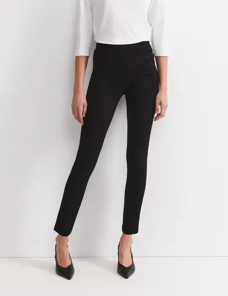 Sportscraft Ponte Straight Leg Ankle Grazer Trousers Black