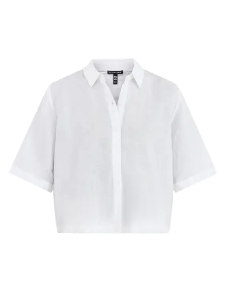Eileen Fisher Classic Collar Short Sleeve Shirt