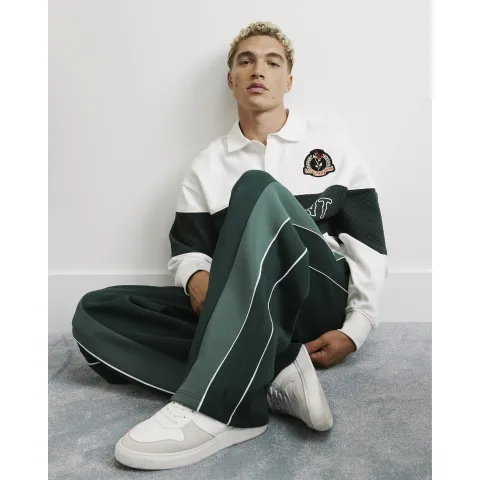 River Island Premium Colour Block Wide Leg Joggers