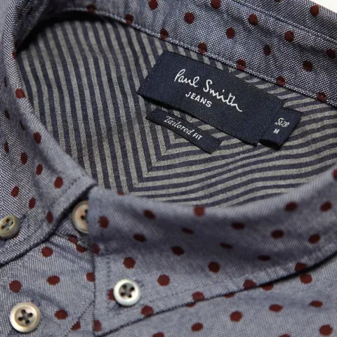 Tailored Fit All Over Dot Oxford Shirt