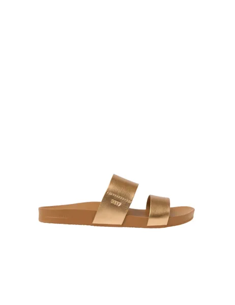 Cushion Vista Metallic Flat Sliders Bronze
