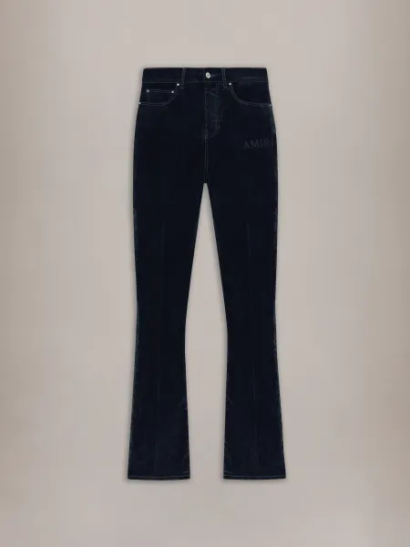 VELVET FLARE JEAN - BLACK