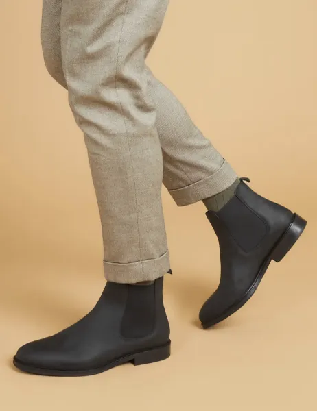 Jones Bootmaker Leather Pull On Chelsea Boots