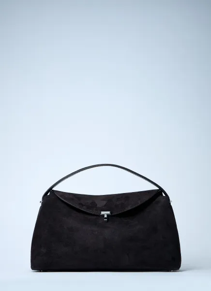 T-Lock Suede Handbag