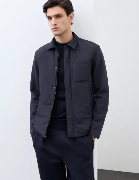Autograph Regular Fit Cotton Rich Hybrid Jacket Dark Navy