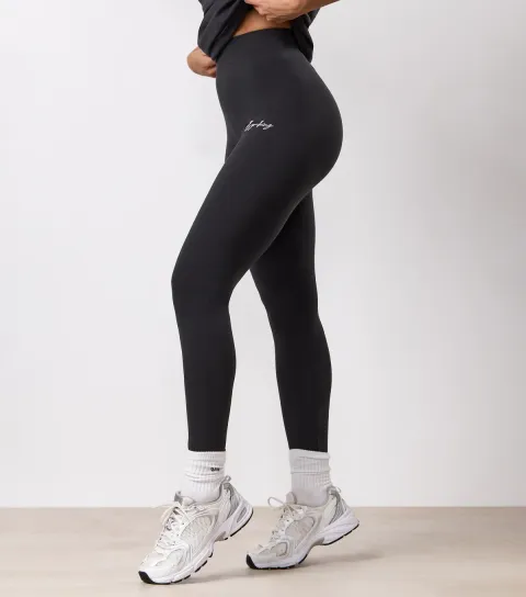 Women's Dark Grey Script Mindset Leggings