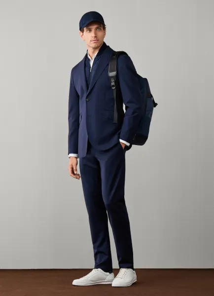 Relaxed Fit Wool Travel Drawcord Trouser