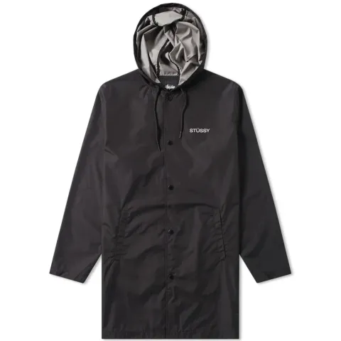 Long Hooded Coach Jacket