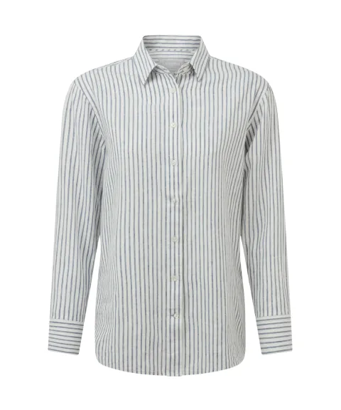 Schöffel Country Salthouse Linen Shirt - Blue Stripe