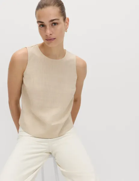 Marks & Spencer Vest with Linen Beige