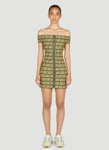 Press Gothic Logo Mini Dress