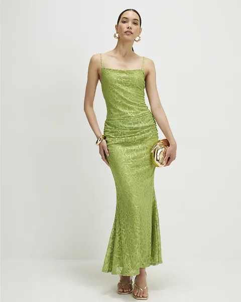River Island Lace Drape Maxi Dress
