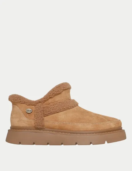 Skechers BOBS Keepsakes Lite Suede Ankle Boots Tan