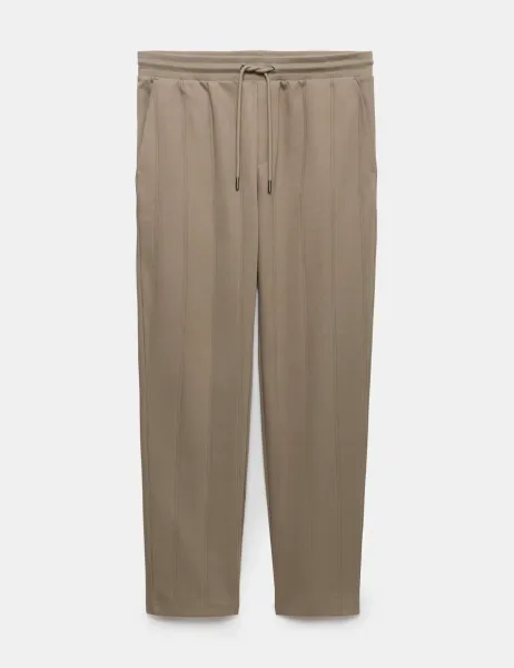Autograph Drop Needle Pure Cotton Straight Leg Joggers Sable