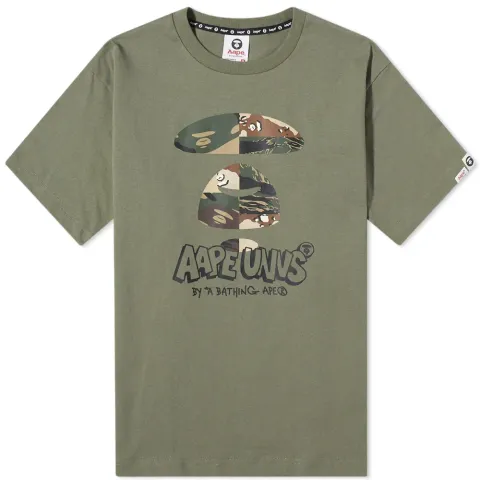 AAPE Mixed Camo Ape Face Tee