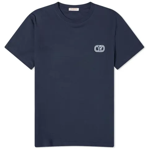 Embroidered V Logo Tee