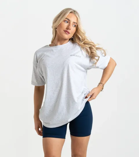 Women's Peach:Fit Grey Marl Heather T-Shirt