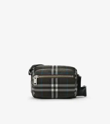 Check Crossbody Bag in Snug brown