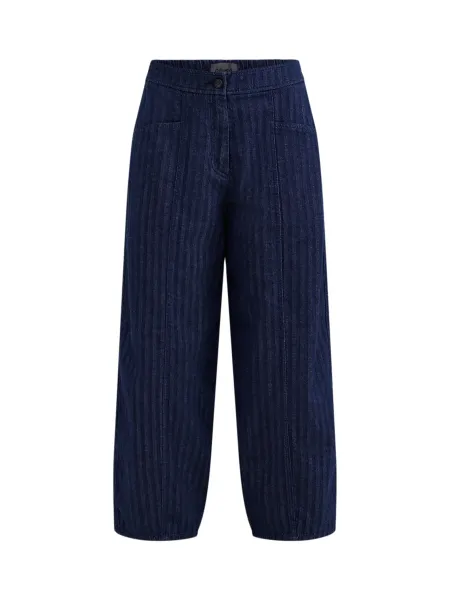 Oska Cotton Herringbone Barrel Leg Trousers