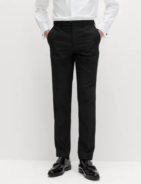 Marks & Spencer Slim Fit Tuxedo Trousers Black