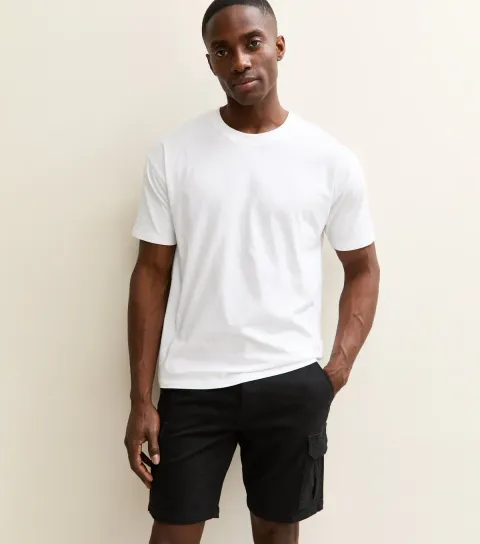 Men's Black Regular Fit Cargo Shorts
