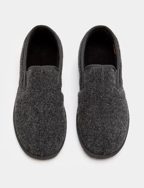 Marks & Spencer Fleece Lined Lounge Slippers Charcoal