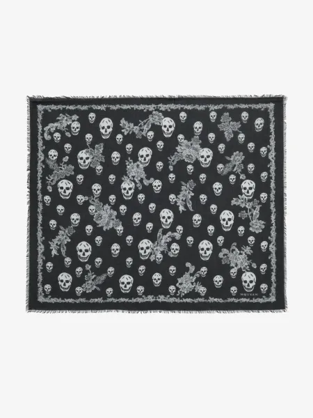 Lace Ribcage Skull Foulard