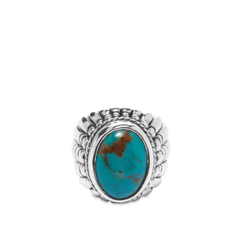 Large Feather Turquoise Ring