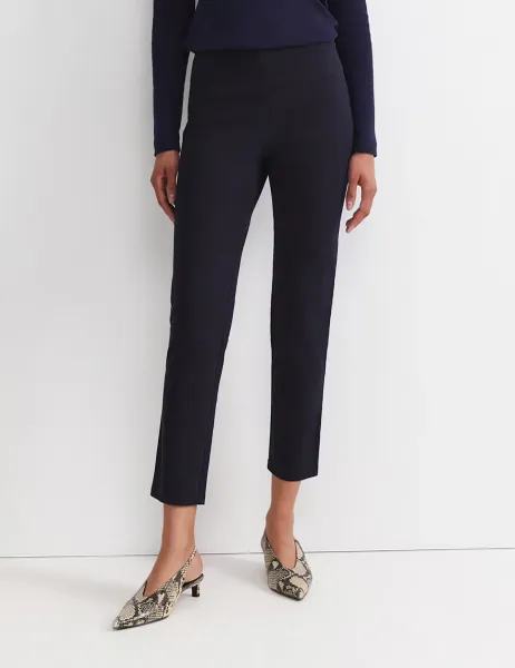 Sportscraft Cotton Rich Slim Fit Ankle Grazer Trousers Navy