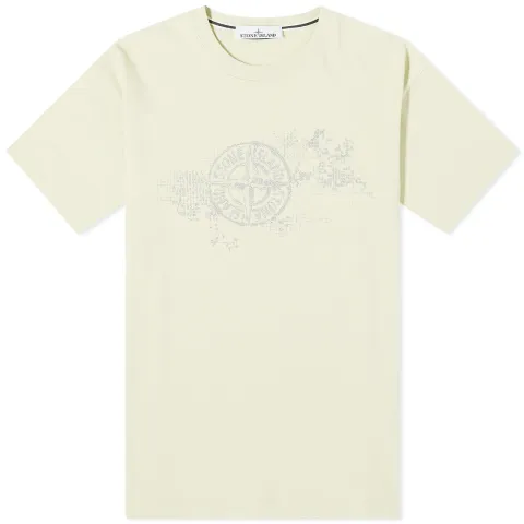 Camo Three Badge Print T-Shirt