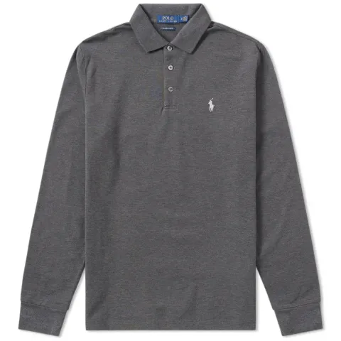Long Sleeve Stretch Mesh Polo