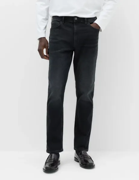 Marks & Spencer Slim Fit Textured Comfort Stretch Jeans Blue/Black
