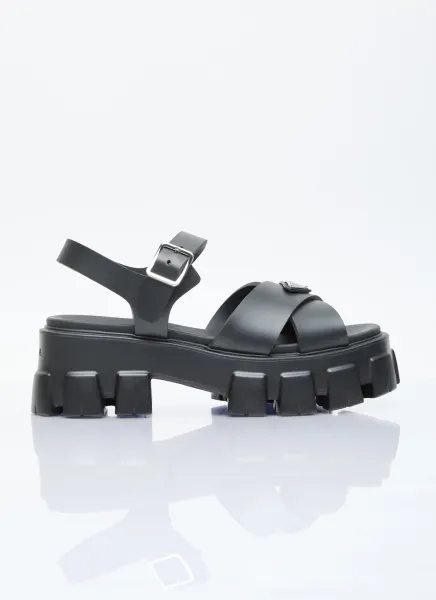 Logo Plaque Rubber Sandals