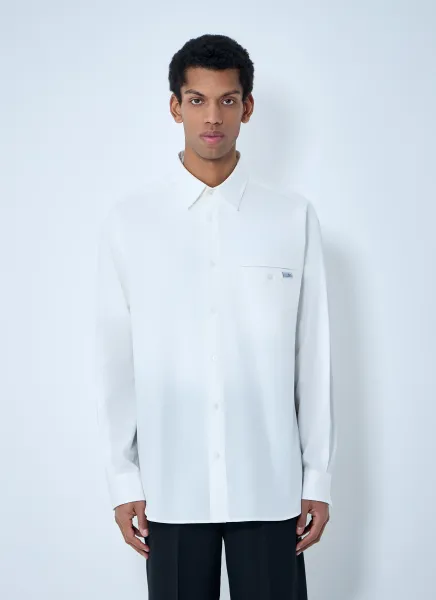 Cotton Poplin Button-Down Shirt