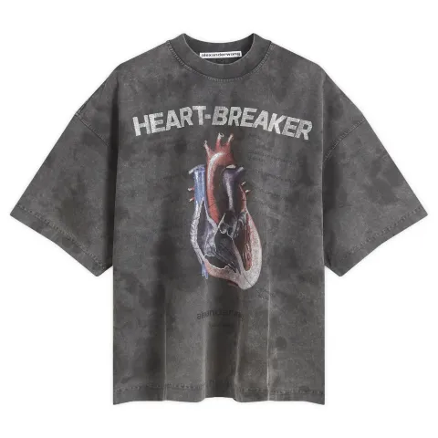 Oversize Heart Breaker Print T-Shirt
