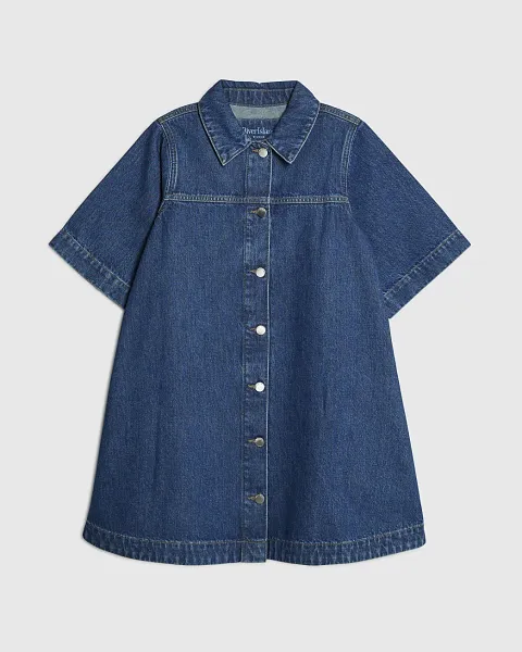 River Island Petite Button Through Denim Dress