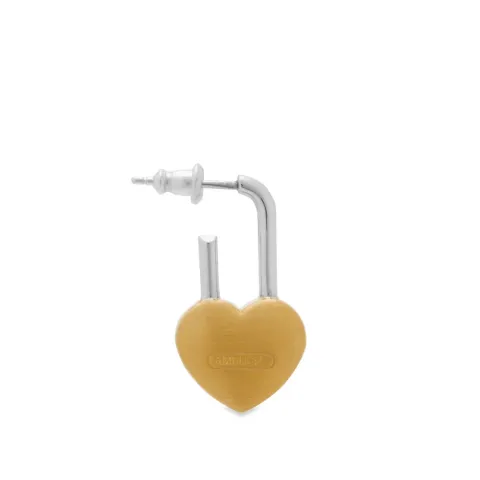 Small Heart Padlock Earring