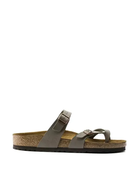 Mayari Leather Crossover Buckle Flat Sandals