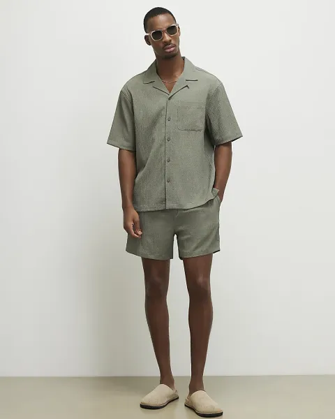 River Island Regular Fit Textured Shorts