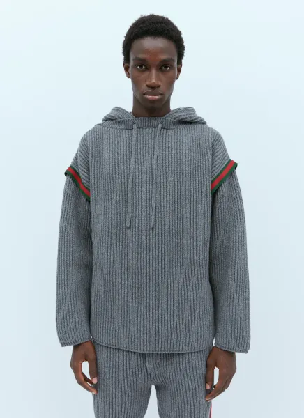 Wool Cashmere Hooded Sweater