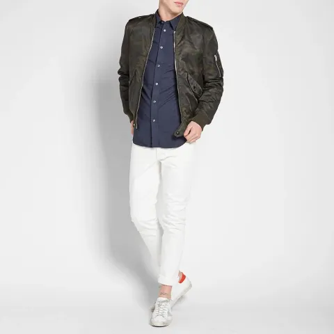 10 Garment Dyed Slim Fit Shirt