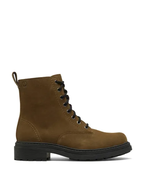 Clarks Suede Lace Up Ankle Boots Brown