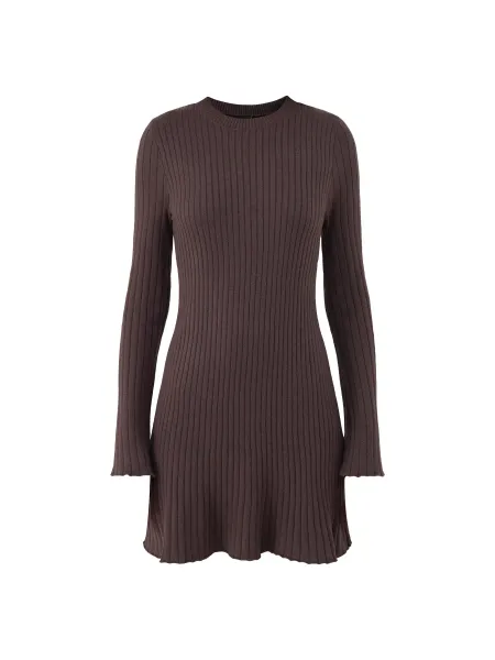 Only Michella Knitted Mini Dress – Chocolate Torte Melange