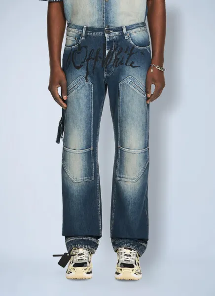 Cherry Diagonal Twist Stack Jeans