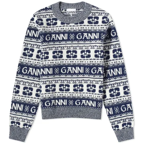 Logo Wool Mix O-Neck Pullover