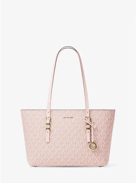Michael Kors Quinn Medium Signature Logo and Leather Tote Bag