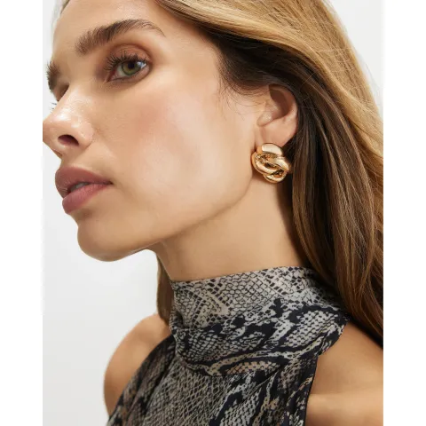 River Island Double Knot Stud Earrings