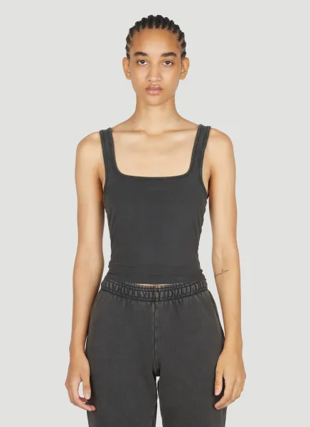 Square Neck Cropped Tank Top